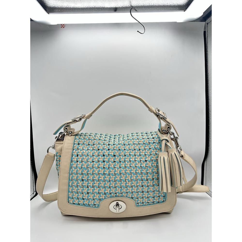 Coach Legacy Caning Romy Crossbody Robin Light Sand 23411 Woven Leather